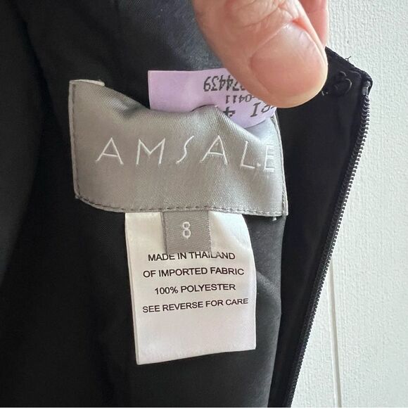 Amsale Sophia Black Gown - Picture 6 of 14